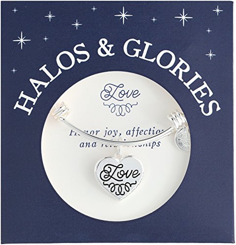 HALOS Y GLORIES LOVE BANGLE PULSERA LATÍN PLATEADO BRILLANTE HG17FAM07S