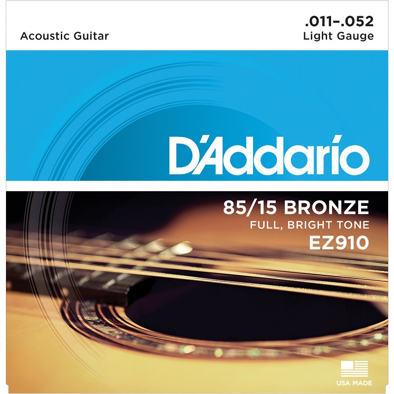 SET DE CUERDAS DADDARIO 11-52 PARA GUITARRA ACÚSTICA EZ910