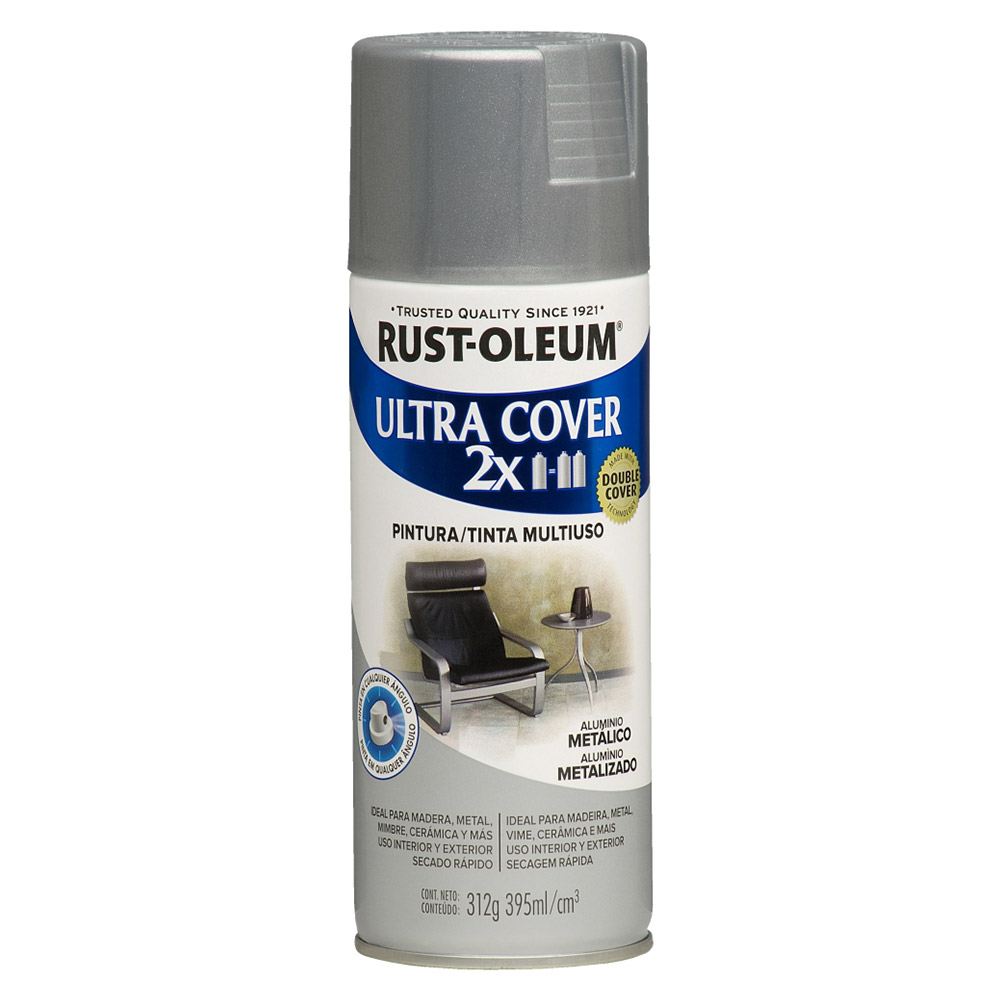 AEROSOL MULTIUSOS RUST OLEUM ULTRA COVER 2X ALUMINIO METÁLICO 312G