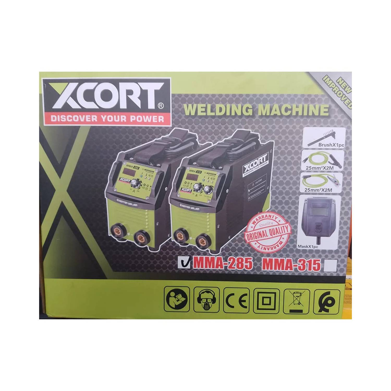 MAQUINA DE SOLDAR INVERTER XCORT MMA-285 SOLDADORA INVERSORA 20-285 A