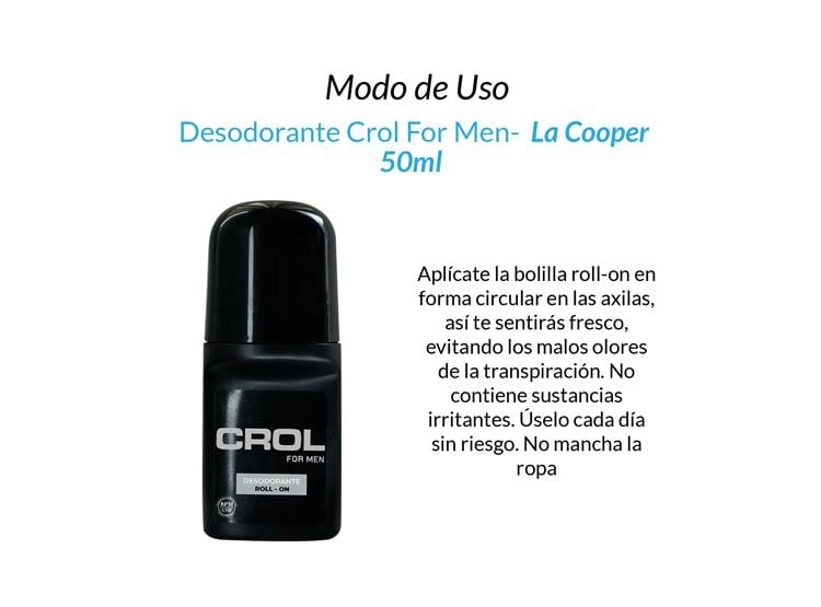 3 DESODORANTE CROL FOR MEN - LA COOPER X 50ML