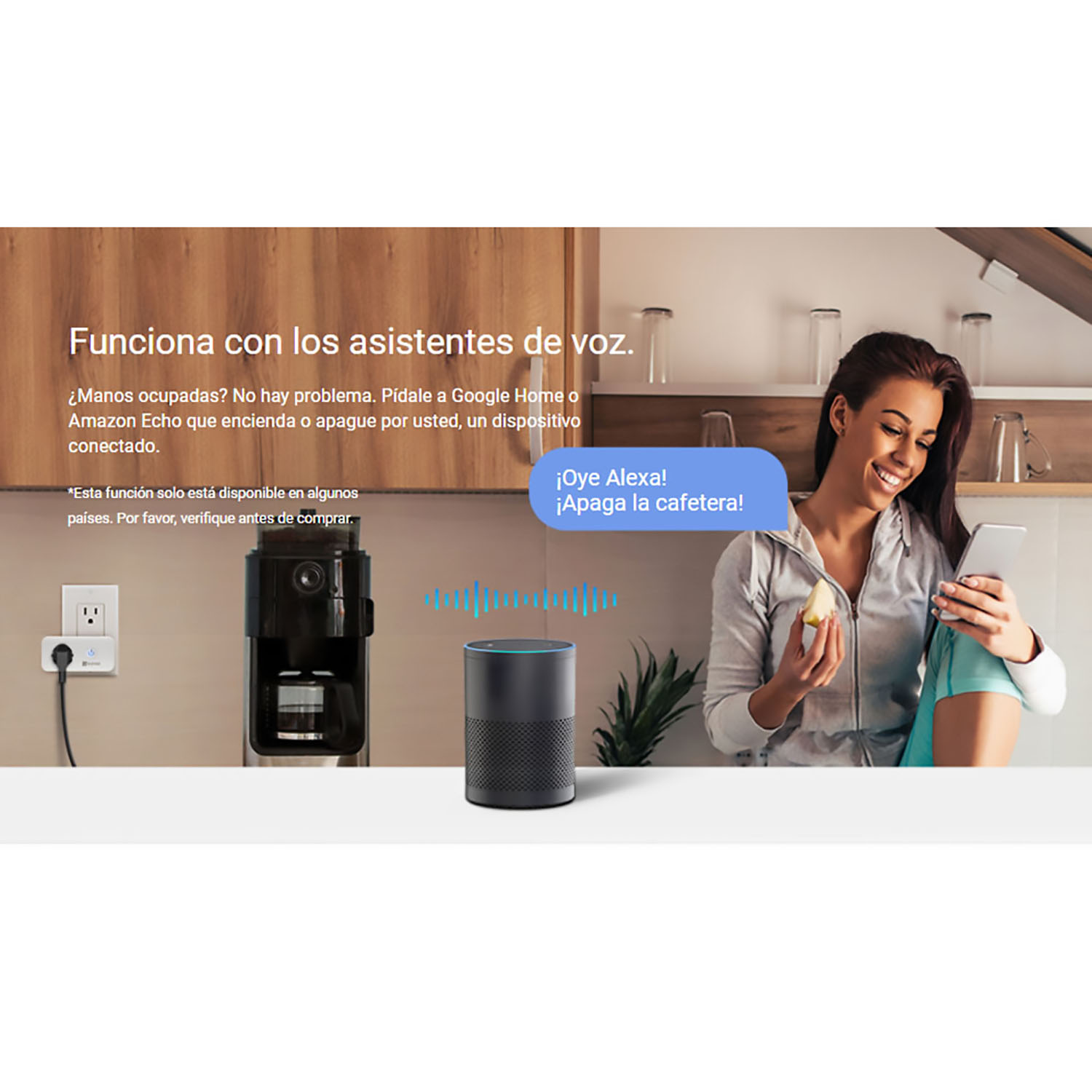 EZVIZ - ENCHUFE INTELIGENTE T30 SMART WIFI COMPATIBLE ALEXA