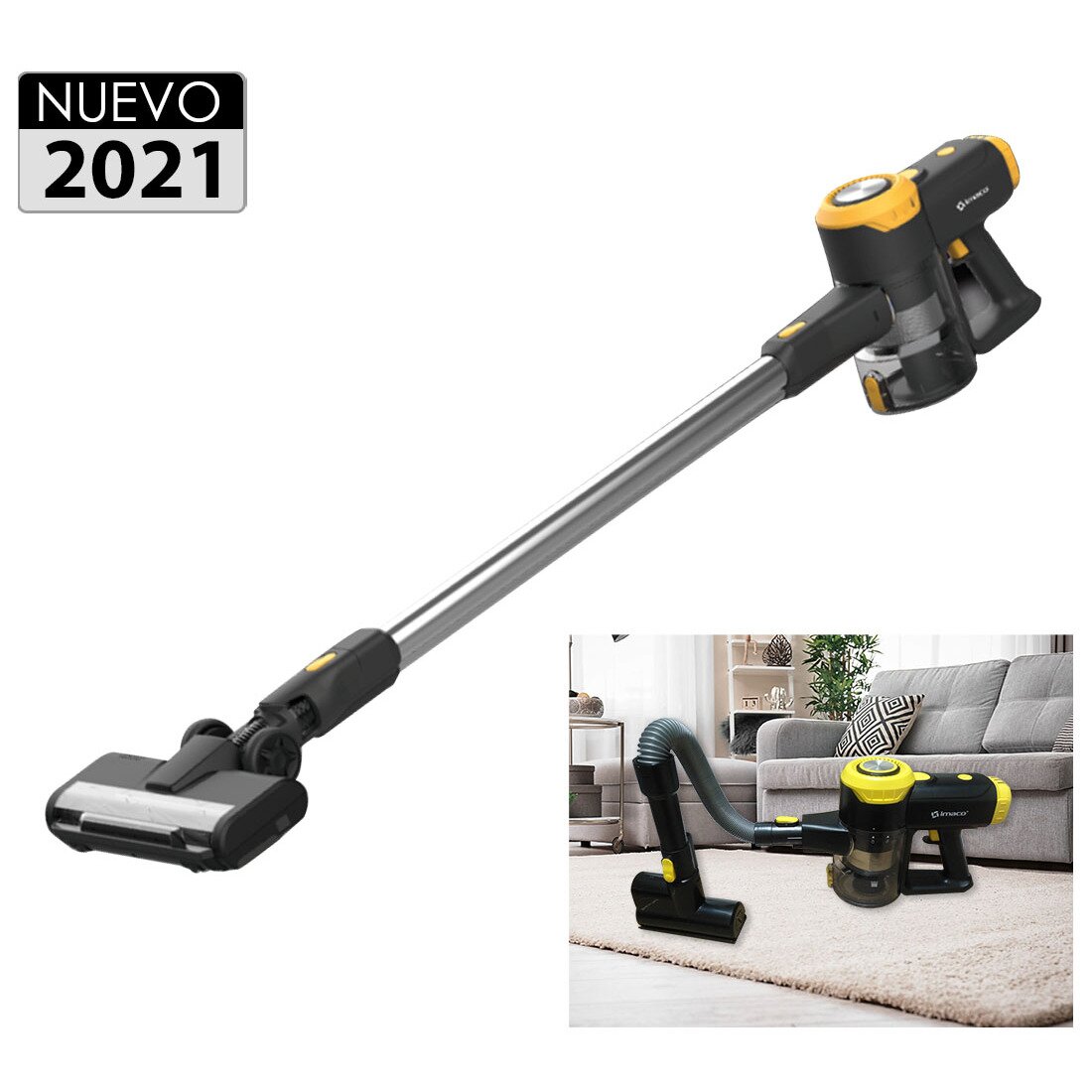 IMACO ASPIRADORA VERTICAL RECARGABLE 120W IA180M