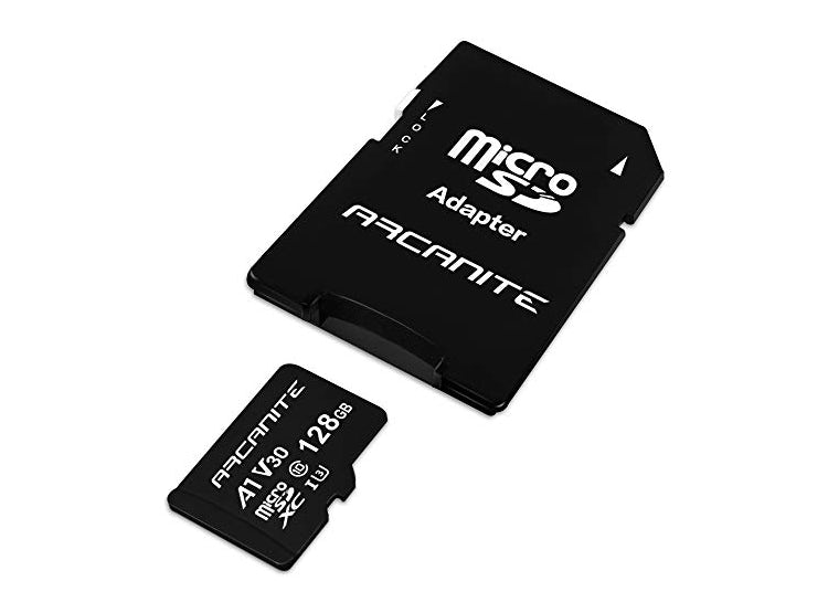 TARJETA DE MEMORIA MICROSDXC DE 128GB CON ADAPTADOR ARCANITE A1 UHS-I U3 V30 4K C10 MICRO SD VELOCIDADES DE LECTURA