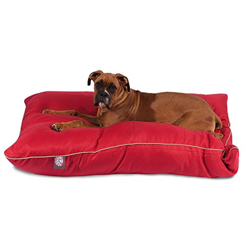 ALMOHADA DE CAMA PARA MASCOTAS MAJESTIC PET ROJO SÓLIDO