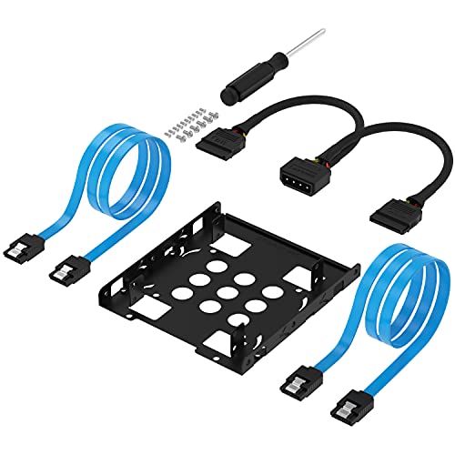 KIT DE MONTAJE DE DISCO DURO INTERNO DE 35 ' A 25' SABRENT - (SATA Y CABLES DE ALIMENTACIÓN INCLUIDOS) (BK-HDCC)