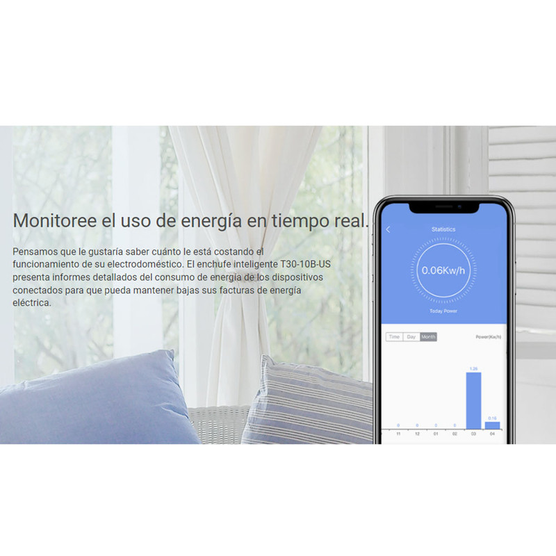 EZVIZ - ENCHUFE INTELIGENTE T30 SMART WIFI COMPATIBLE ALEXA