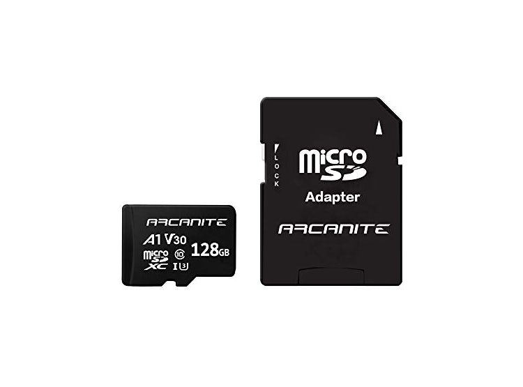 TARJETA DE MEMORIA MICROSDXC DE 128GB CON ADAPTADOR ARCANITE A1 UHS-I U3 V30 4K C10 MICRO SD VELOCIDADES DE LECTURA