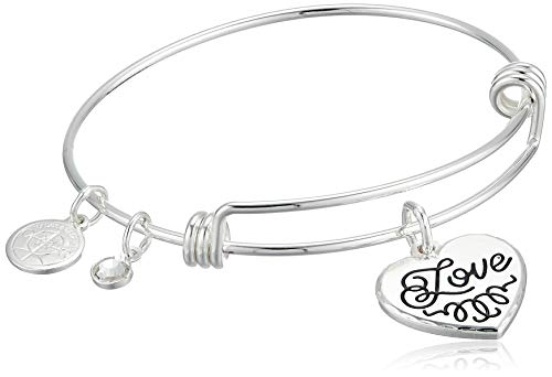 HALOS Y GLORIES LOVE BANGLE PULSERA LATÍN PLATEADO BRILLANTE HG17FAM07S