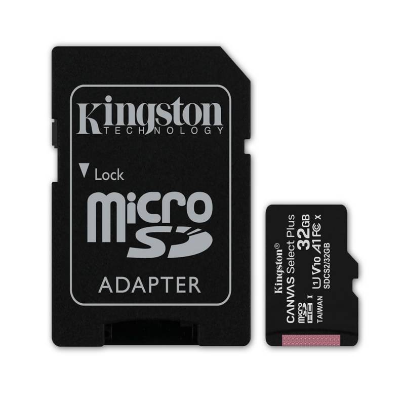 MEMORIA MICRO SD KINGSTON 32GB CLASE 10-100MBS NEGRO