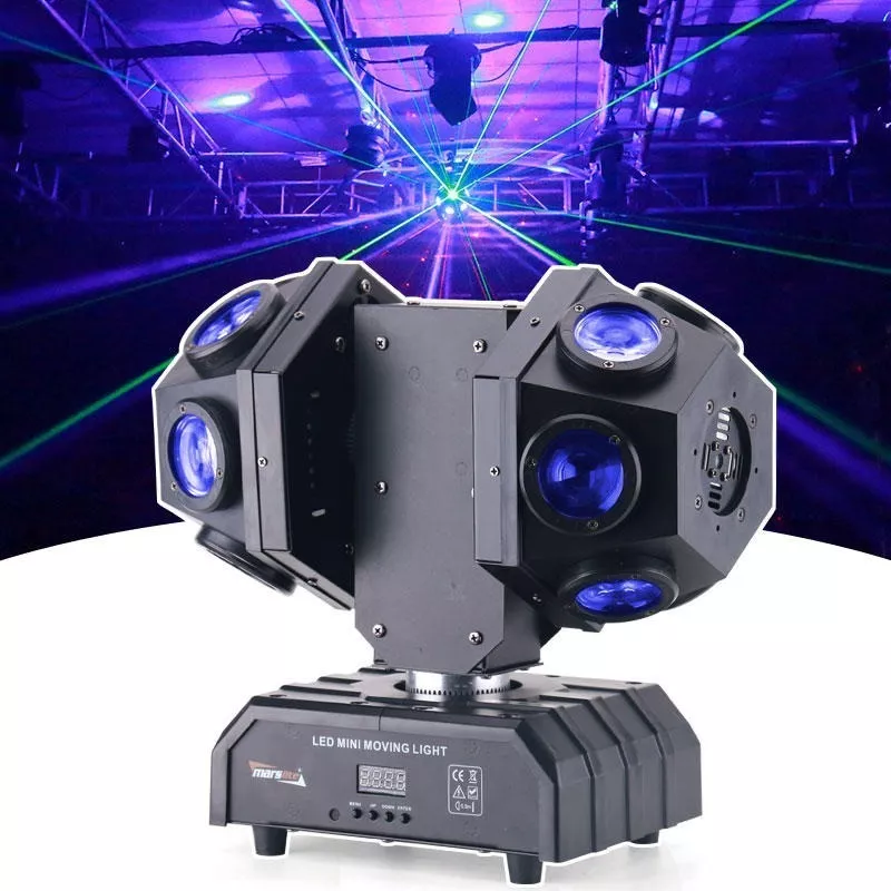 CABEZA MOVIL  DOBLE DE DOS BOLA RODILLO LED 12X10W DMX DJ