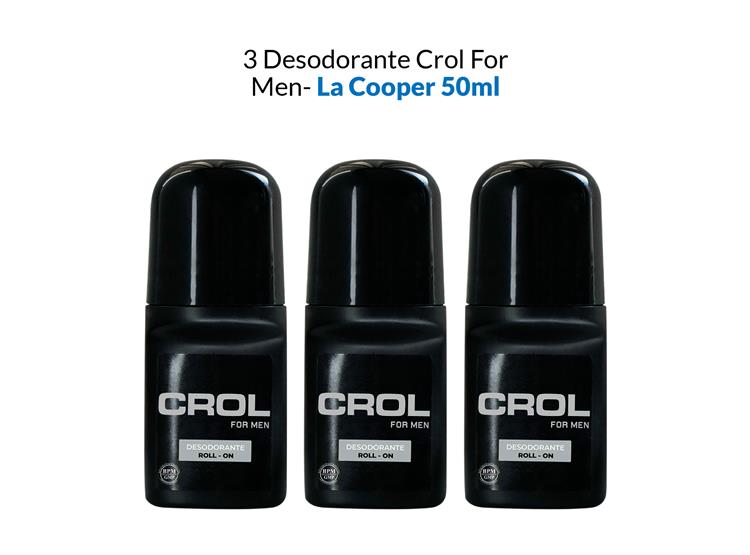 3 DESODORANTE CROL FOR MEN - LA COOPER X 50ML
