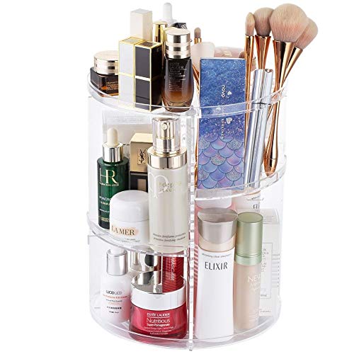 ORGANIZADOR DE MAQUILLAJE – ORGANIZADOR DE ENCIMERA DE BAÑO DE PRIMERA CALIDAD – ORGANIZADOR DE MAQUILLAJE GIRATORIO 360