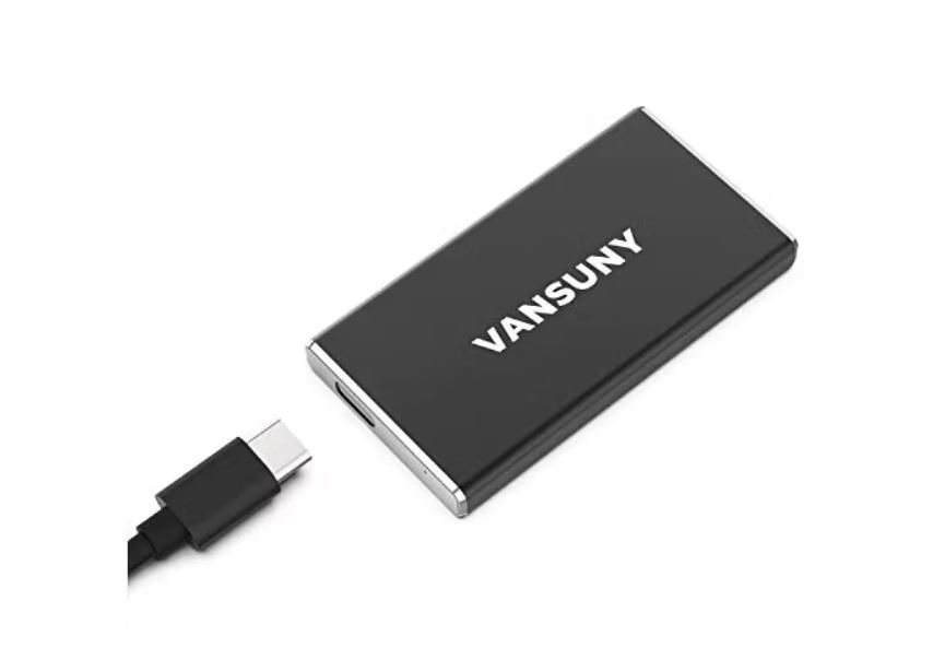 DISCO DURO EXTERNO SSD VANSUNY (500 GB USB 3.1 550 MB/S ALTA VELOCIDAD) COLOR NEGRO