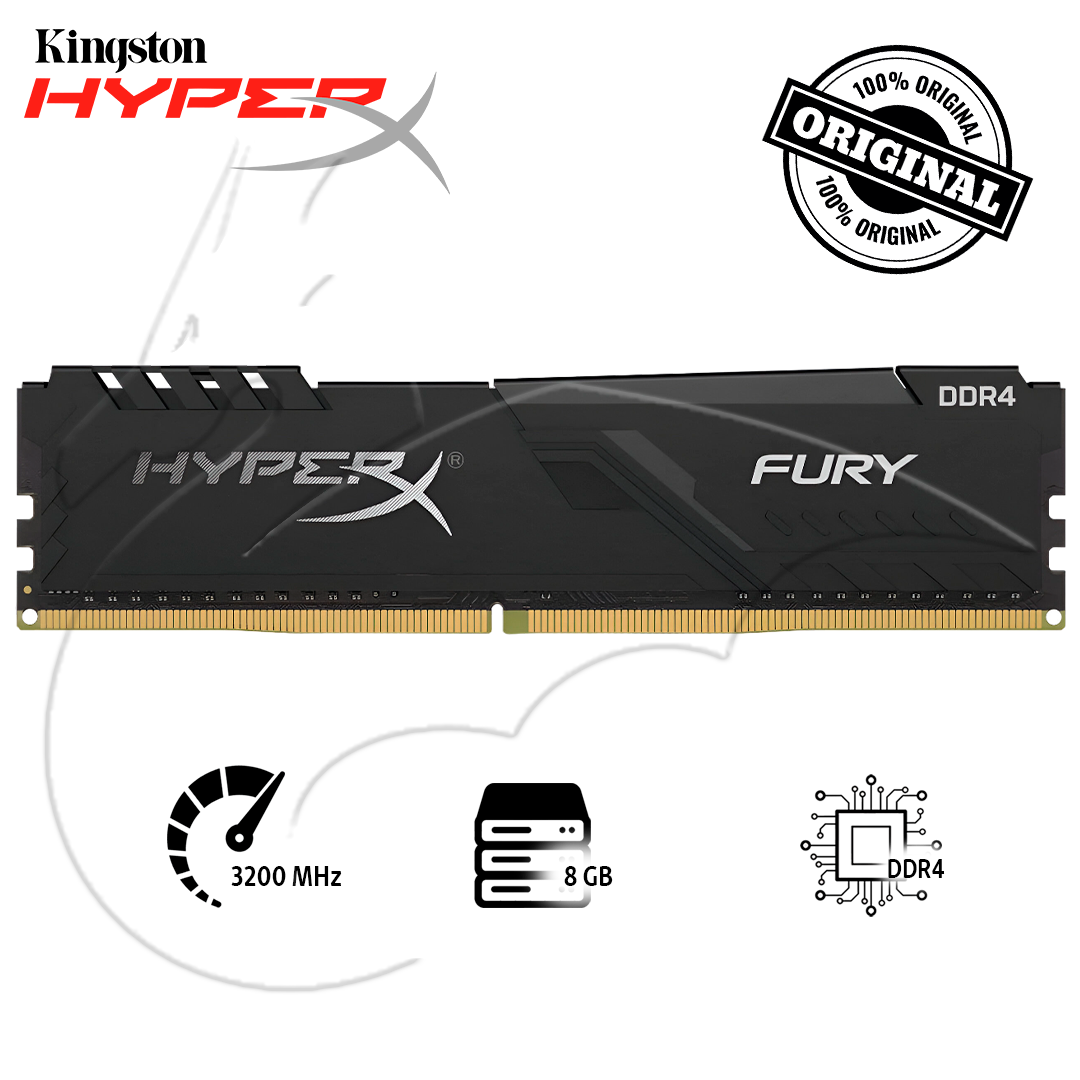 MEMORIA RAM DDR4 3200MHZ 8GB KINGSTON HYPERX FURY.