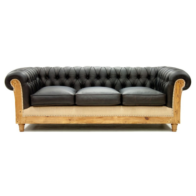 DM SOFÁ 3 CUERPOS CHESTERFIELD NEGRO