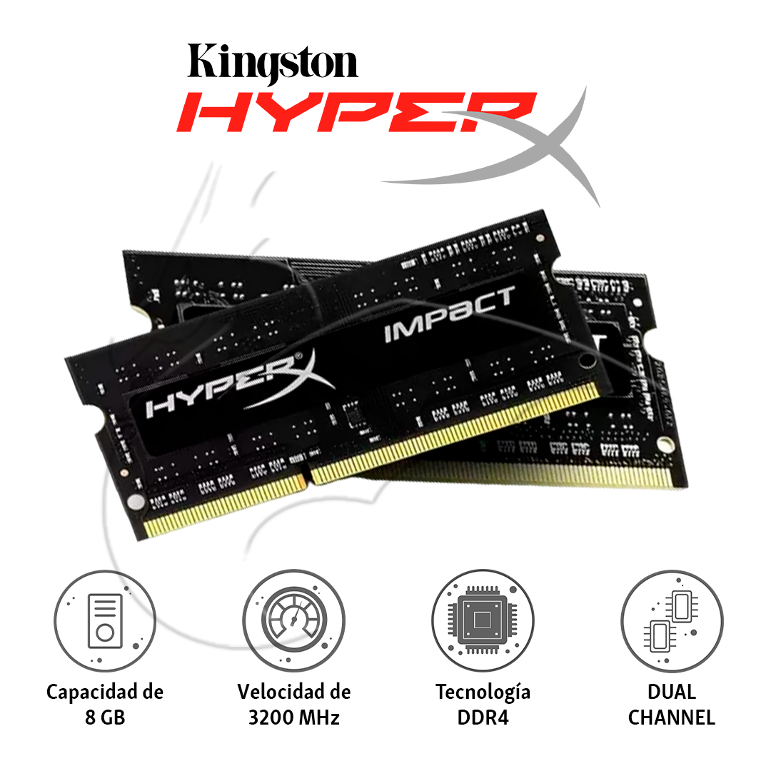 MEMORIA RAM LAPTOP DDR4 3200MHZ 8GB HYPERX IMPACT