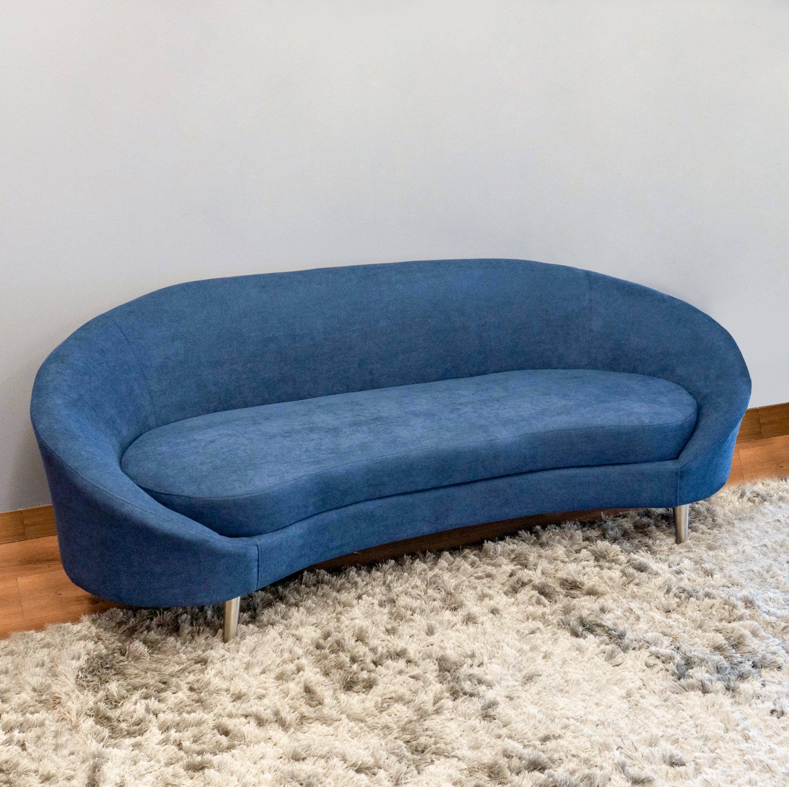 SOFA DE 3 CUERPOS DE ESTILO MODERNO PRAVI URBAN HOME MODELO NOGUCHY AZUL