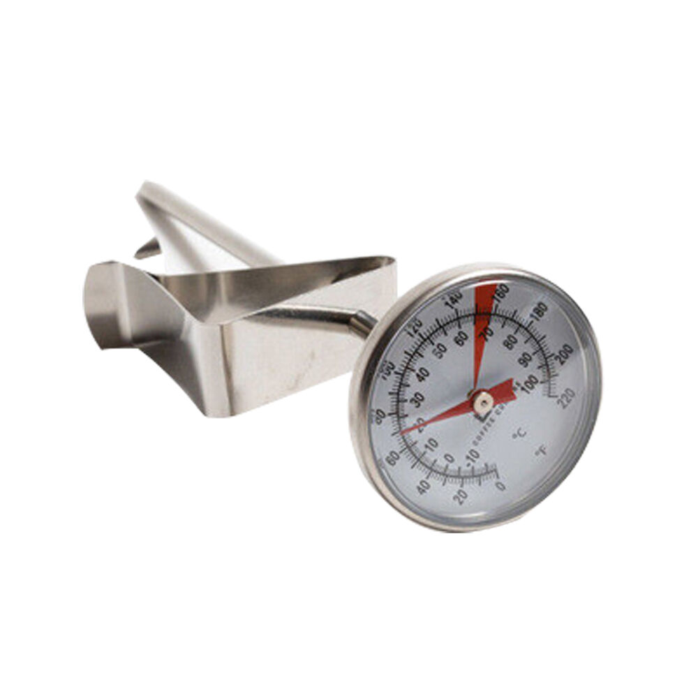 Coffee Culture Stainless Steel Milk Jug Thermometer with Clip 13cm (Silver)