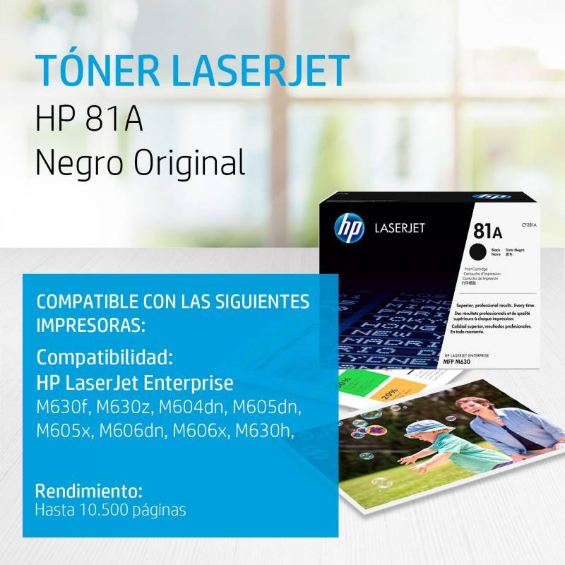 TÓNER HP 81A NEGRO CF281A ORIGINAL