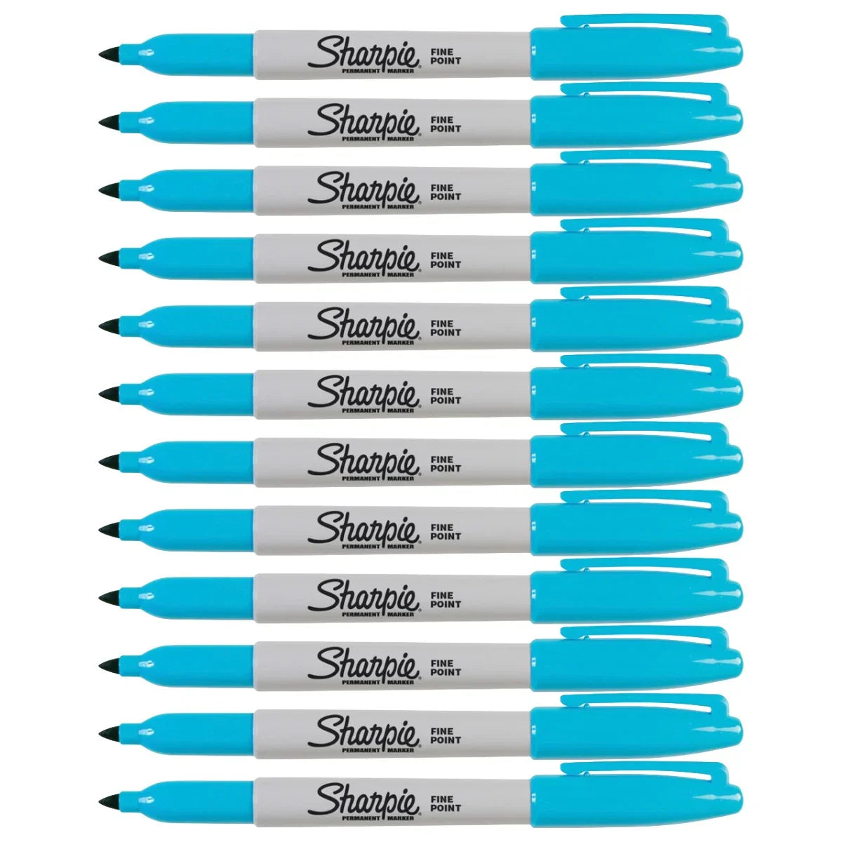 Sharpie Fine Point Permanent Marker 1.00mm Box of 12 (Turquoise)
