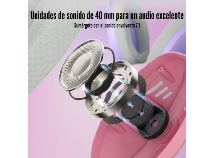 REDRAGON - AUDÍFONO IRE PRO H848 WIRELESS - PINK