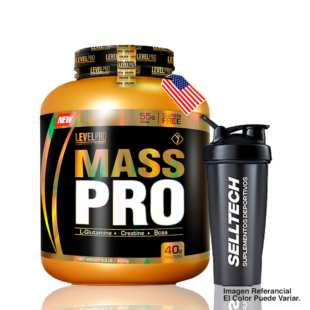 MASS PRO 6.6LBS VAINILLA CREME + SHAKER