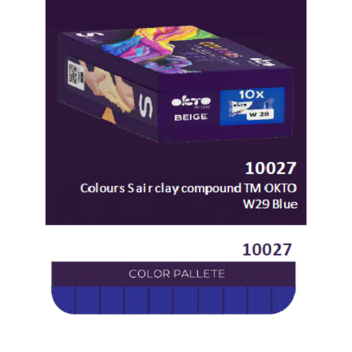Okto 10pcs Sensory Art Air Clay Colours S