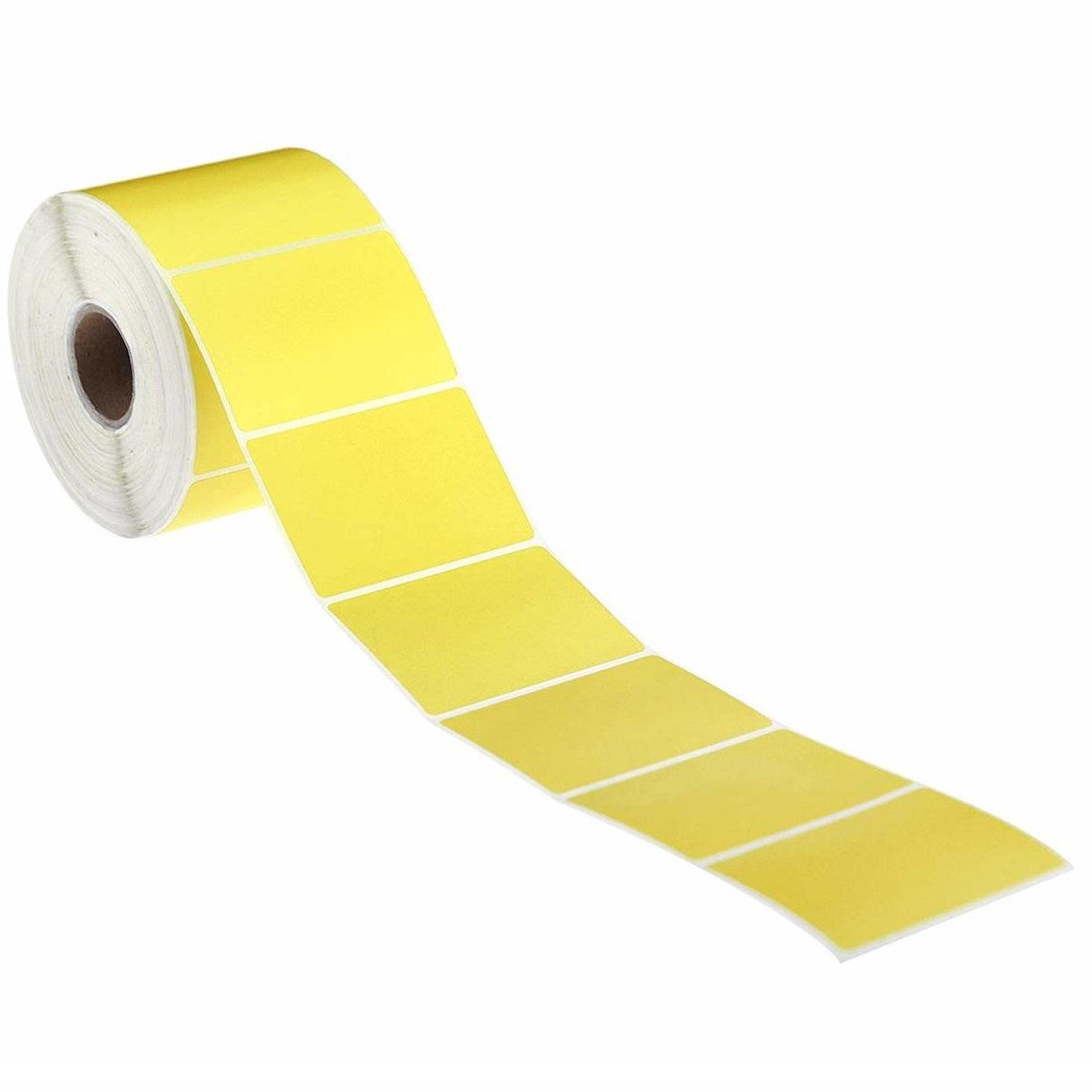 Stock Forms 100x100mm Direct Thermal Labels - Yellow, 4000 Total