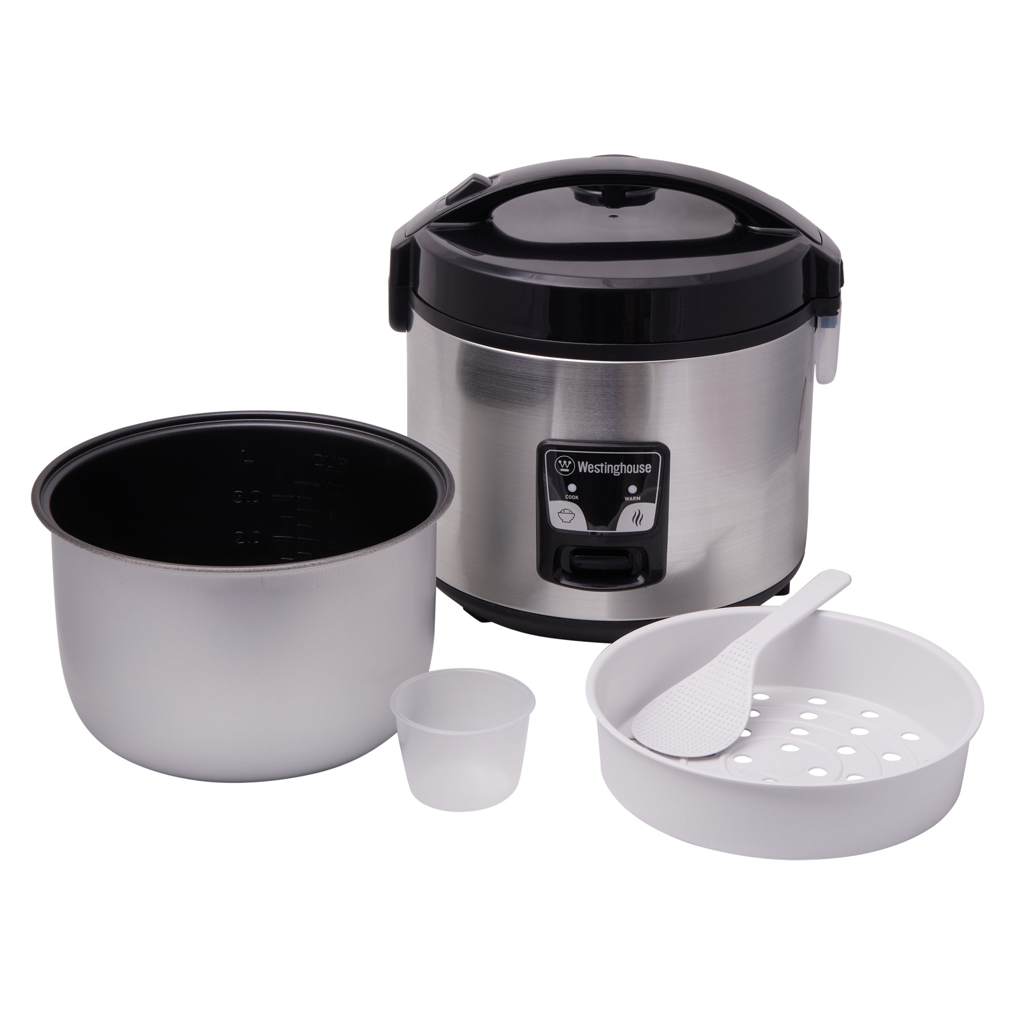 Westinghouse 10 Cup Rice Cooker Stainless Steel & Steamer