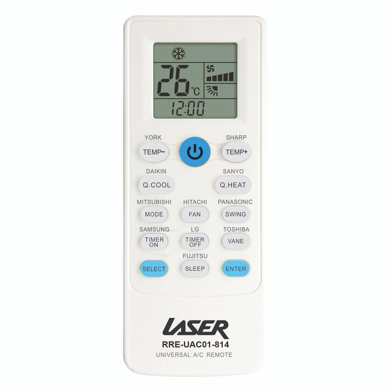 Laser Universal Air Conditioner Remote (2-Button Pairing)