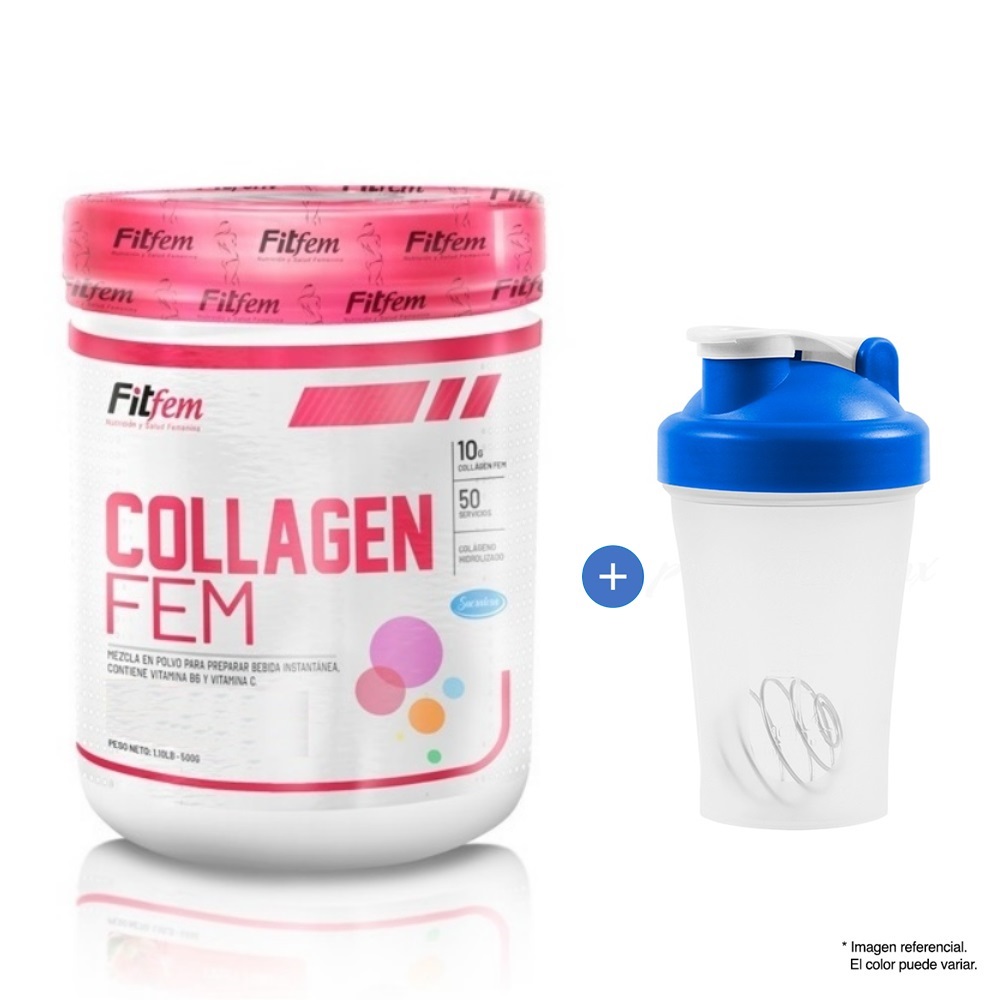 COLÁGENO FITFEM COLAGEN FEM 500 GR NARANJA + SHAKER