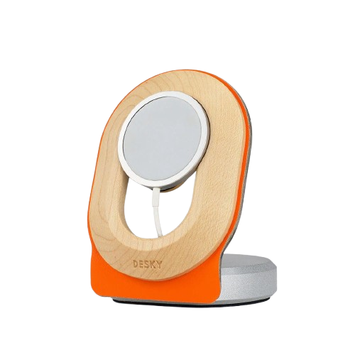 Desky Wooden Magsafe Stand - Maple / Silver
