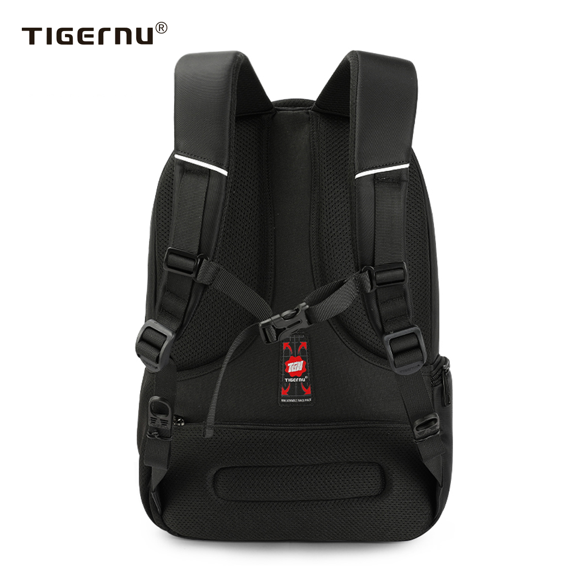 MOCHILA HOMBRE TIGERNU T-B3105A LAPTOP VIAJE ANTIRROBO NEGRO