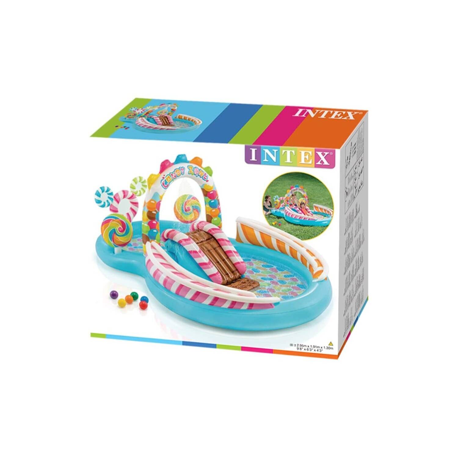 PISCINA INFLABLE DE JUEGOS CANDY ZONE - INTEX