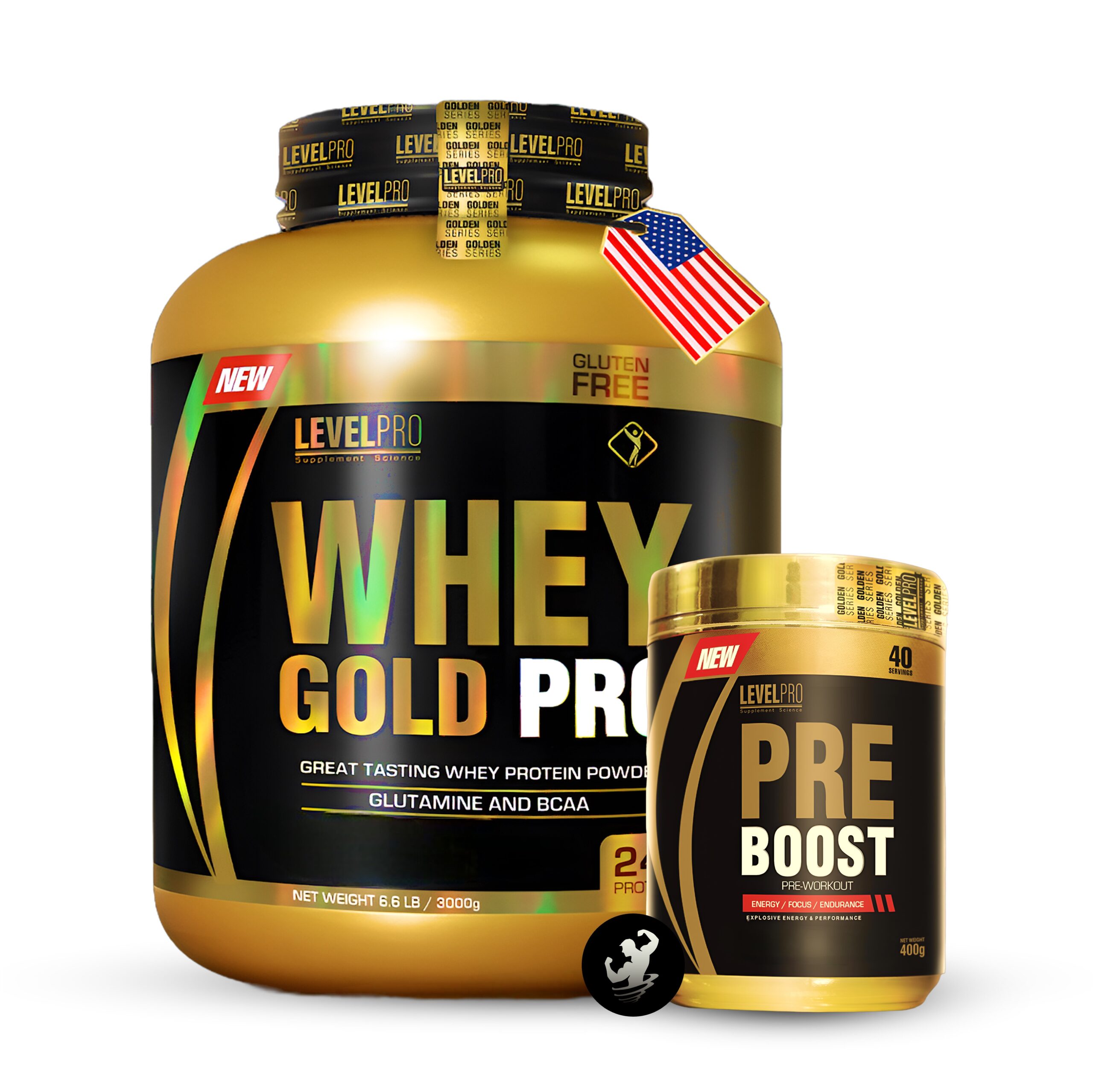 PACK | WHEY GOLD PRO 6.6 LB (CHOCOLATE) + PRE BOOST 40 SERV