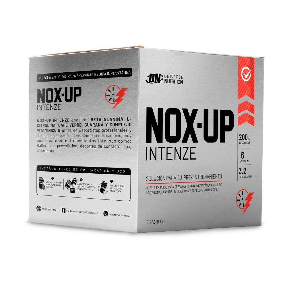 UNIVERSE NUTRITION NOX-UP INTENZE CAJA 10 UNID. CITRUS PUNCH