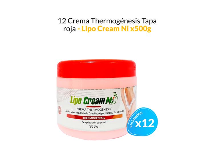 12 CREMA THERMOGÉNESIS TAPA ROJA - LIPO CREAM NI