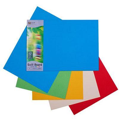 Quill Board Paper 210GSM A3 Pack 25 Sheets (Assorted Colours)