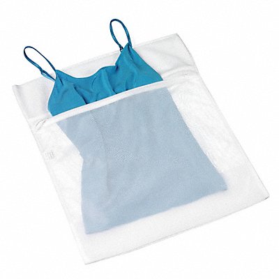 Nylon Zipper Lingerie Wash Bag 18 L X 12 W White