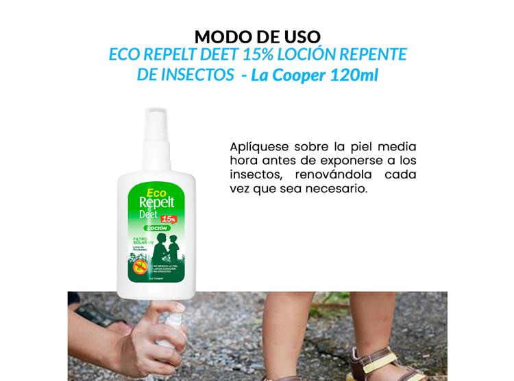 3 ECO REPELT DEET 15% LOCIÓN 120ML - LA COOPER