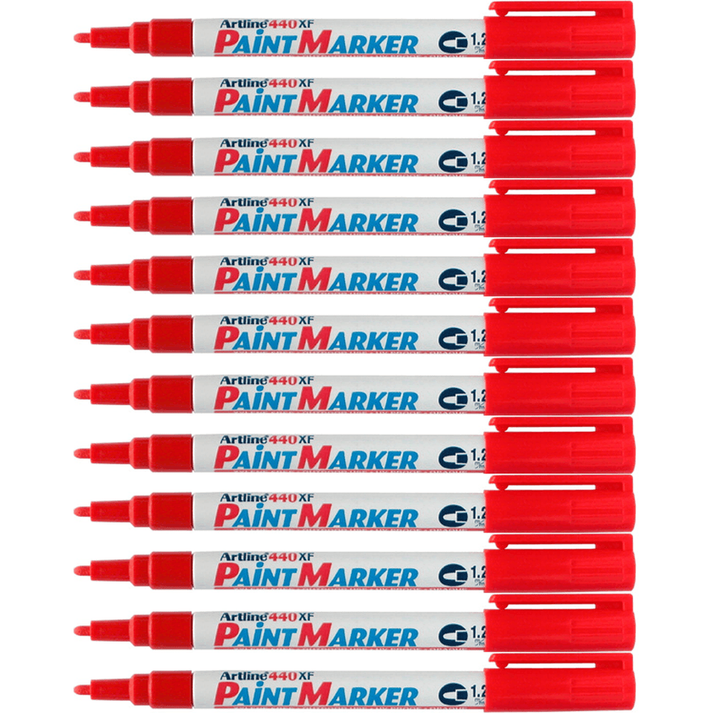 Artline 440XF Box 12 Paint Marker Bullet Tip 1.2mm (Red)