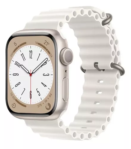 CORREAS SILICONA CORRUGADA APPLE WATCH 44 MM BLANCO