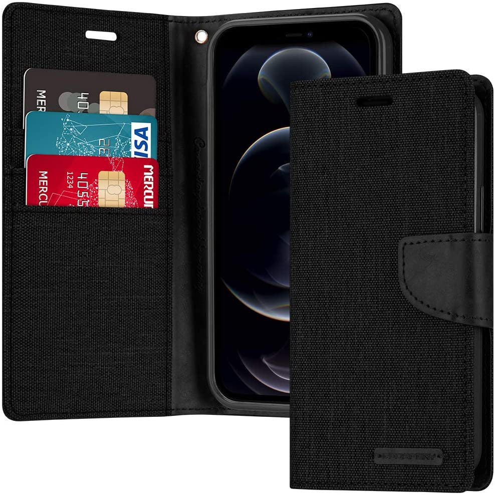 Goospery Canvas Diary for iPhone 16 Pro Max (Black)