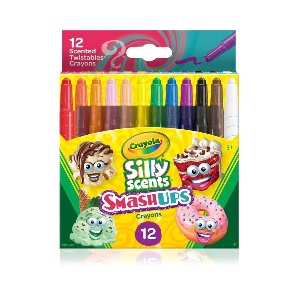 Crayola Silly Scents Smash Ups Mini Twistables Crayons Art Tools 12pc
