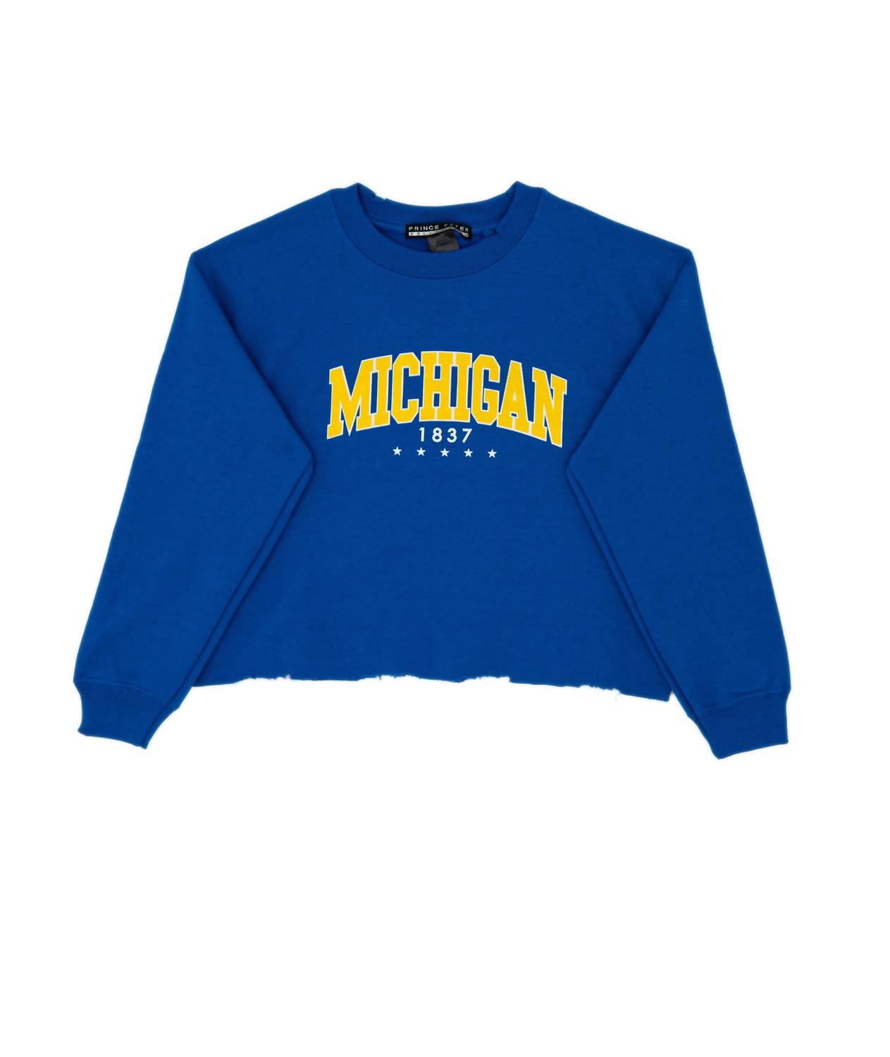 Prince Peter Girls Michigan Crop Sweatshirt In Blue