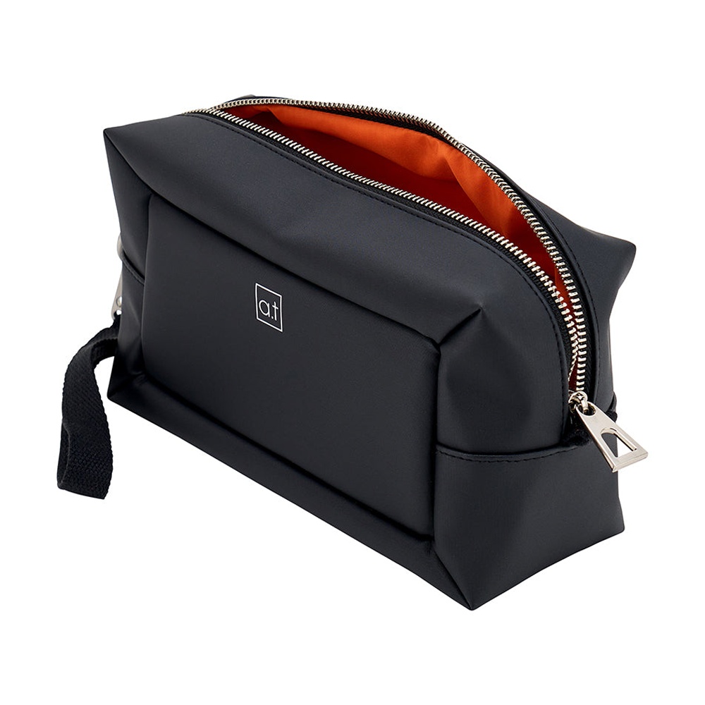 Annabel Trends AT Mens Toiletry Travel Bag with Clip on Handle Black
