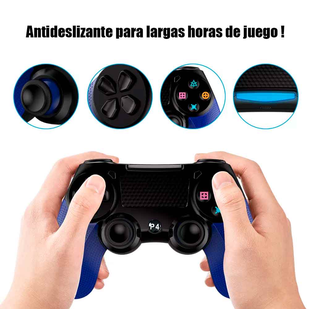 MANDO PARA PS4 AZUL/NEGRO ALTA CALIDAD ALTERNATIVO MG