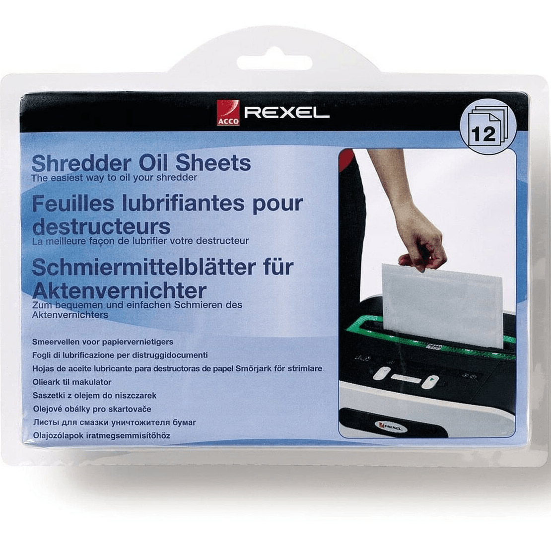 Rexel 12-Pieces Shredder Oil Sheets