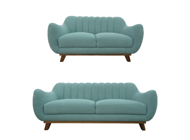 SOFA LINEA UNO MUEBLES 3-2 CUERPOS ALEXIA AQUA